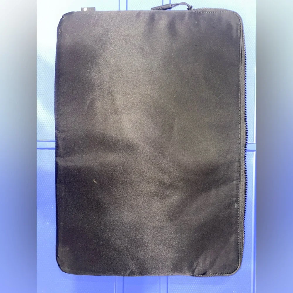 Black Travel Laptop Sleeve Organizer | Nylon Zip Pouch